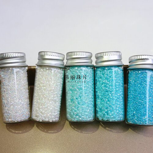 伟丽S24-S33 超优米珠2mm透明幻彩米珠系列发簪穿流苏饰品DIY50克 - 图3