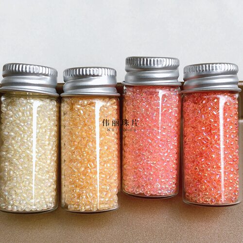 伟丽S24-S33 超优米珠2mm透明幻彩米珠系列发簪穿流苏饰品DIY50克 - 图1