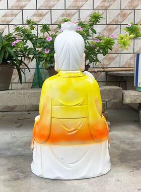 陶瓷彩绘释迦摩尼佛像摆件