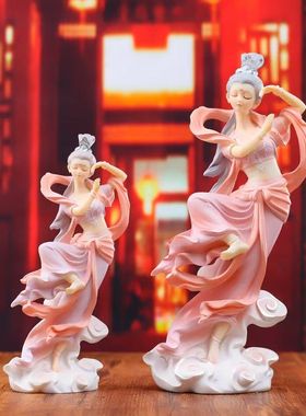 国潮古风少女敦煌飞天树脂摆件