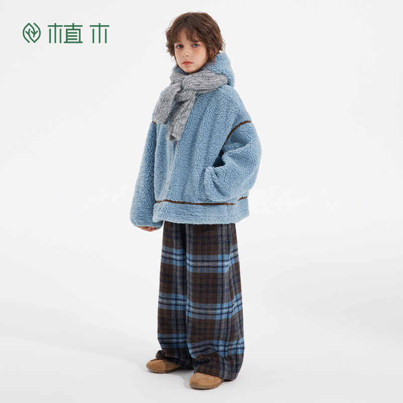 植木童装 儿童外套2025秋冬新款中大童仿羊羔毛外套男童女童外套,淘宝优惠券,粉丝福利购,淘宝优惠卷