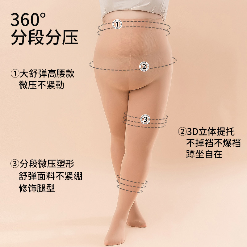 打底裤胖mm大码配裙子光腿神器不掉档200斤连裤袜丝袜加厚加绒,淘宝优惠券,粉丝福利购,淘宝优惠卷