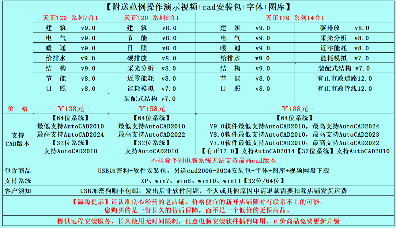 天正t20t30建筑+电气+给排水+结构+节能+日照 软件加密狗2023新版 - 图0