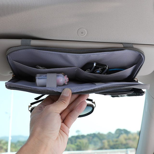 Car sun visor storage bag multifunctional card holder