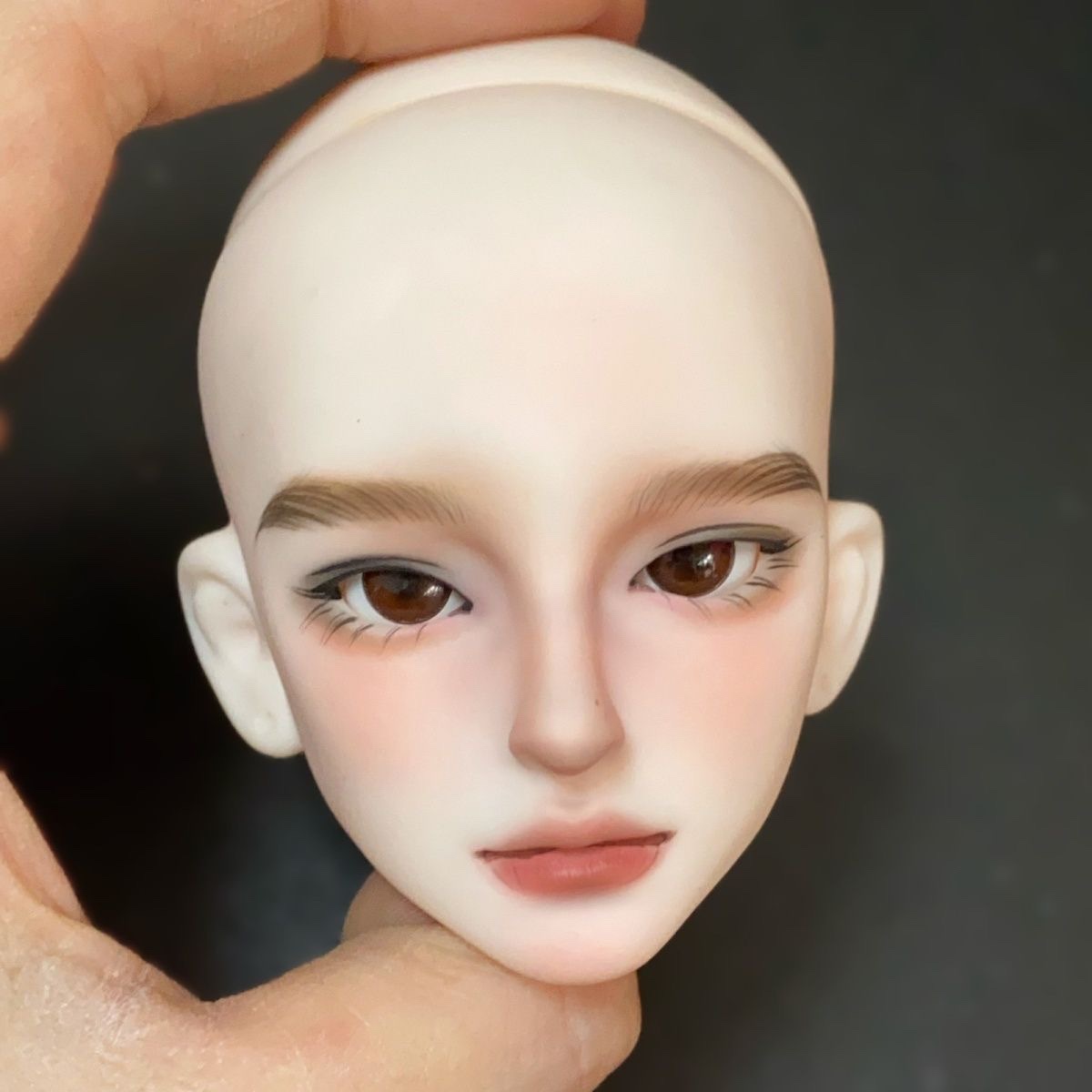 4分娃头纯手绘男mjd叔体少年3分6分5分BJD改妆手办头发关节娃娃头 - 图0