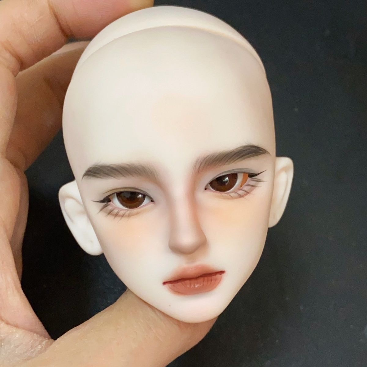 4分娃头纯手绘男mjd叔体少年3分6分5分BJD改妆手办头发关节娃娃头 - 图1