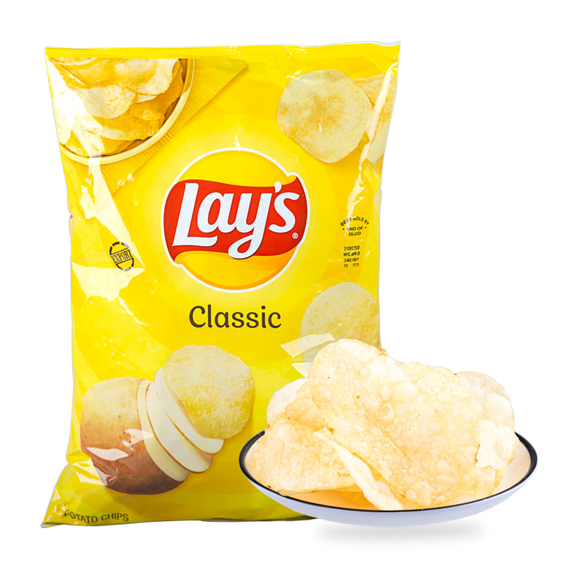 lay's进口乐事薯片原味海苔鸡汁土豆片休闲零食超大包巨型包装