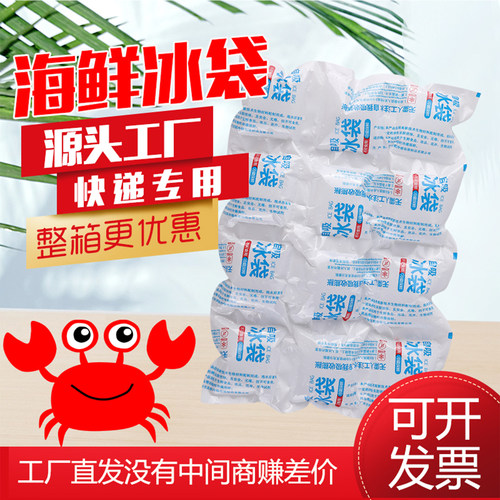 快递专用冷冻保鲜冷藏商用一次性反复使用加厚航空食品免注水冰袋 - 图0