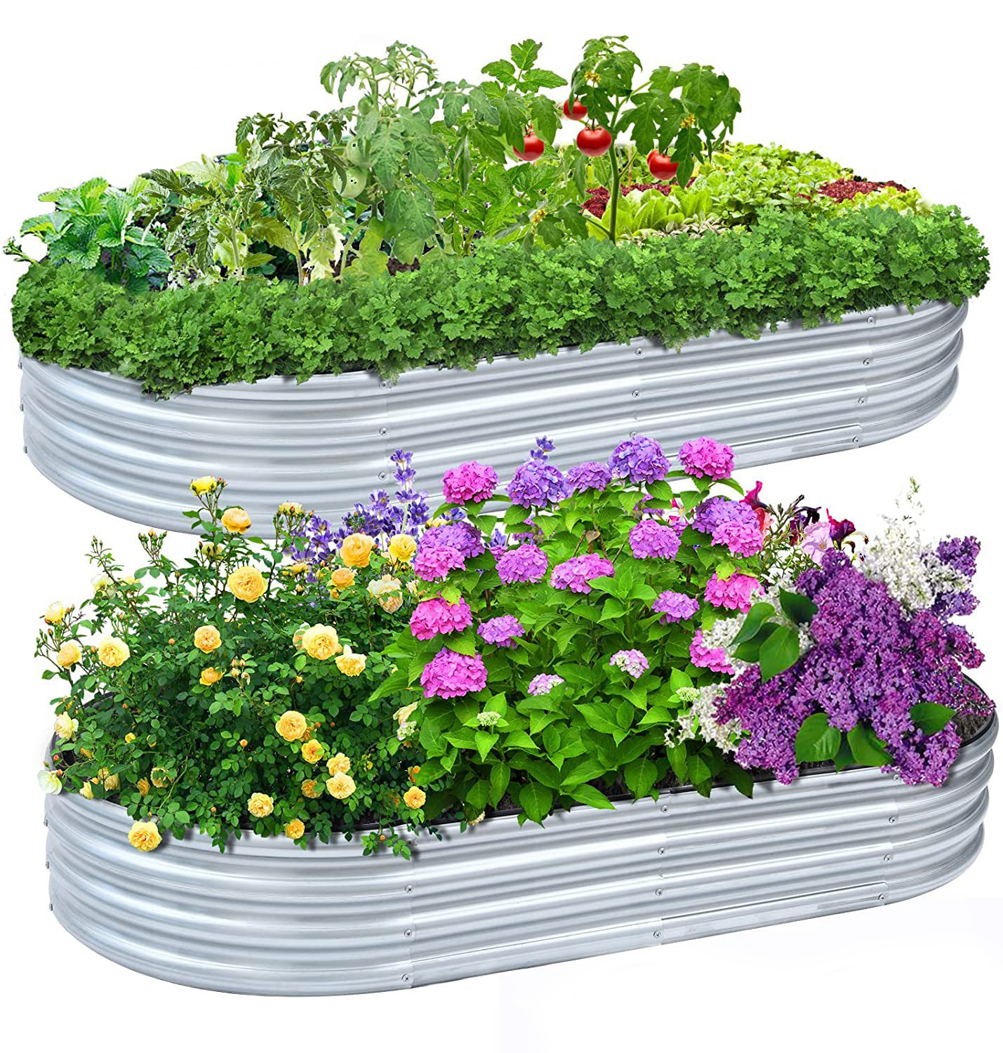 金属种植箱池花园床阳台屋顶露台庭院蔬菜种植框一米菜园种菜圆形,淘宝优惠券,粉丝福利购,淘宝优惠卷