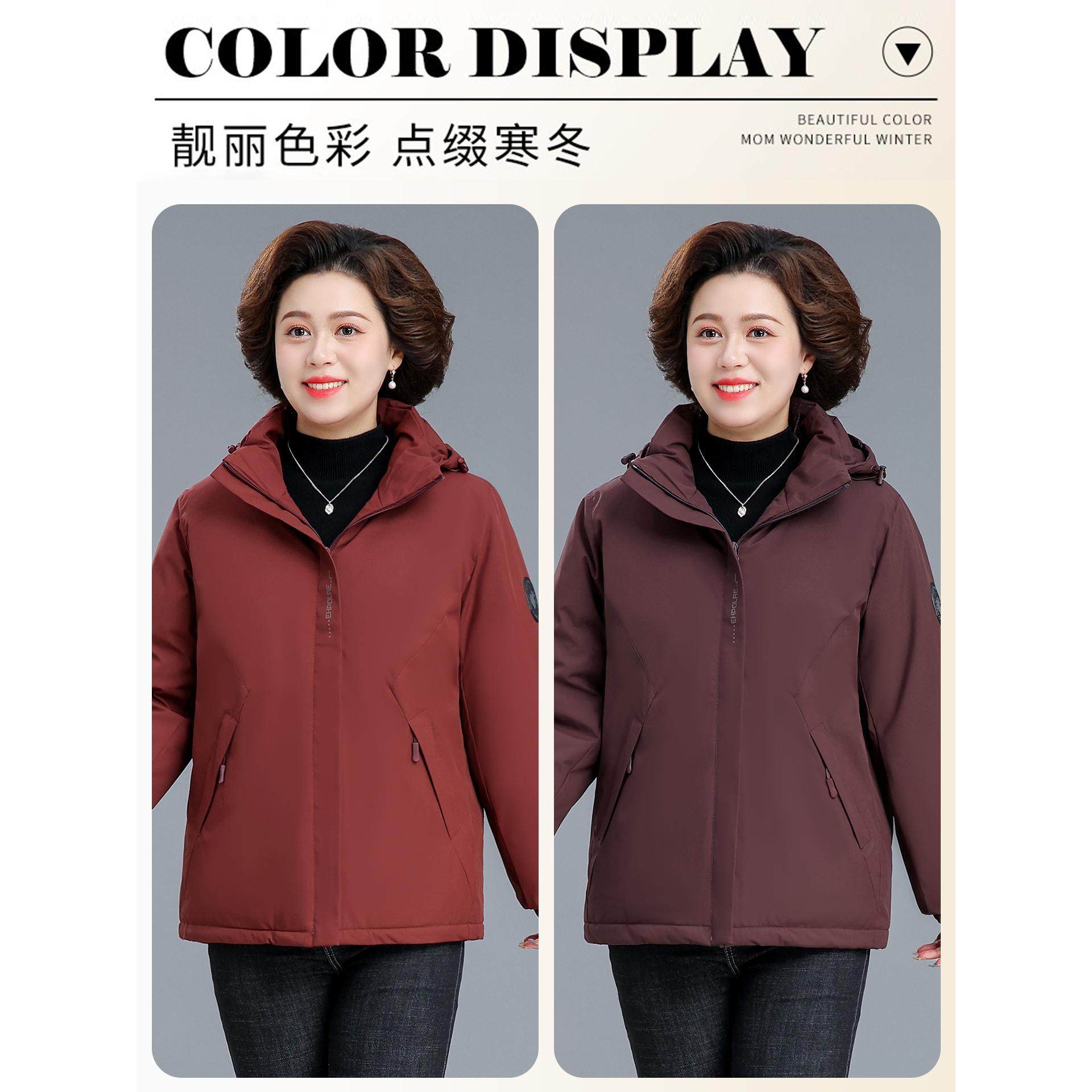 妈妈冬装新款派克服外套加厚羽绒棉服保暖中老年人秋冬棉衣棉袄女,淘宝优惠券,粉丝福利购,淘宝优惠卷