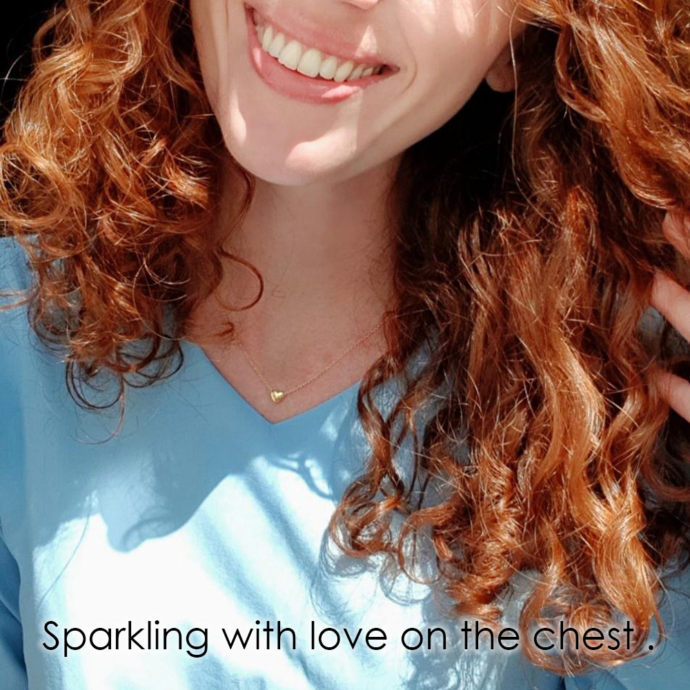 镀金桃心s925银项链钛钢镀礼物吊坠 carlidana卡丽丹娜项链