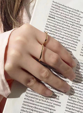 小方形戒指女ins风小红书同款