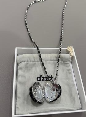 3J2Z204吊牌495小地素dzzit专柜正品2025夏百搭黑色爱心项链配饰