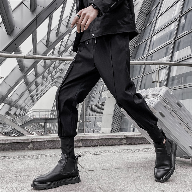 男士靴裤秋冬季加绒款西裤宽松束脚配马丁靴的裤子九分哈伦休闲裤,淘宝优惠券,粉丝福利购,淘宝优惠卷
