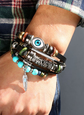 NewBlueEyeBraceletBeaded