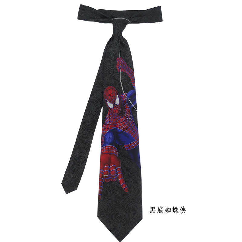 HOW个性宽版趣味潮流10cm蜘蛛侠礼盒装土酷黑色红色衬衣领带男 - 图2