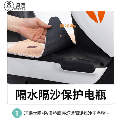 适用极核MO3/mo3pro专用丝圈脚垫卡通可爱电动车脚踏垫防滑垫 - 图3