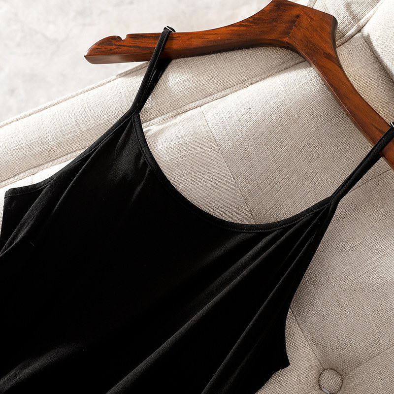 黑色莫代尔秋冬2021新款性感连衣裙 德俪歌连衣裙