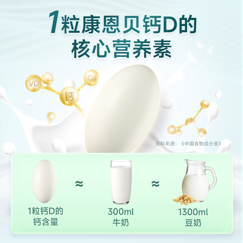 康恩贝钙D软胶囊维生素D液体钙片碳酸钙中老年成年男女性补钙片