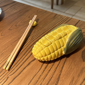 【老板娘家奇怪好物】可爱玉米筷子架 陶瓷筷架 家居摆件玉米收纳