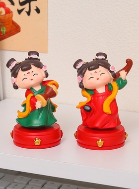 古风热销国潮唐小环仕女摆件可旋转美女书架桌面摆件精美礼物批