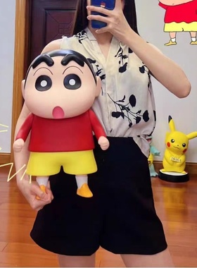 蜡笔小新摆件大号桌面摆件客厅玄关装饰品儿童可爱创意公仔存钱罐