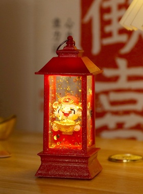 [财神]新年小夜灯复古摆件凉亭会发光创意氛围灯送家人礼物实用