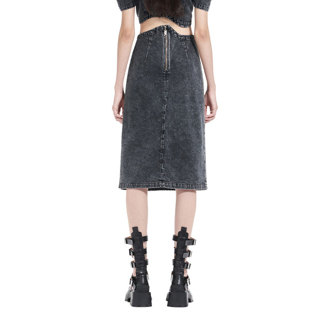 ກະໂປງ denim ແບບ retro Y2K