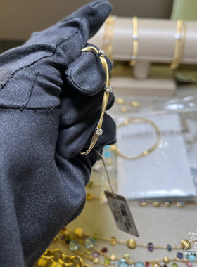 MarcoBicego三钻窄版扭扭手镯