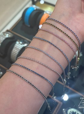 小红绳18K金编织红绳多色手链