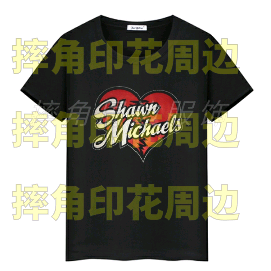 WWE肖恩迈克尔斯Shawn Michaels伤心小子HBK摔角印花短袖宽松T恤 - 图1