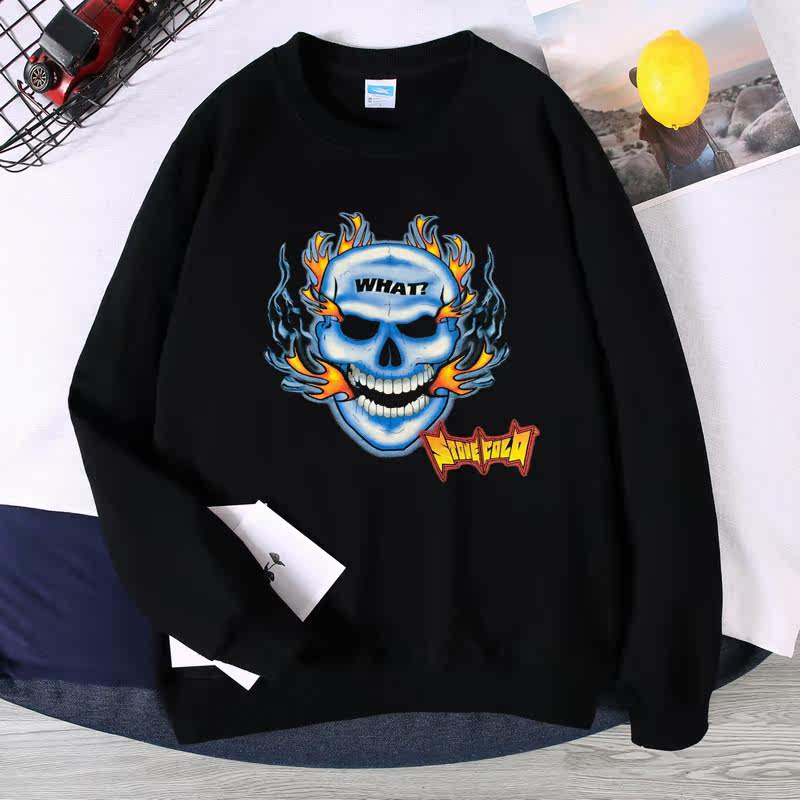 stone cold冷石奥斯丁短袖t恤steve austin史蒂夫奥斯汀上衣宽松