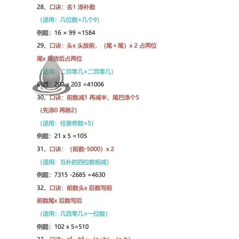 某音同款小学速算口诀+习题几块就可以拥有同样的电子资料 - 图1