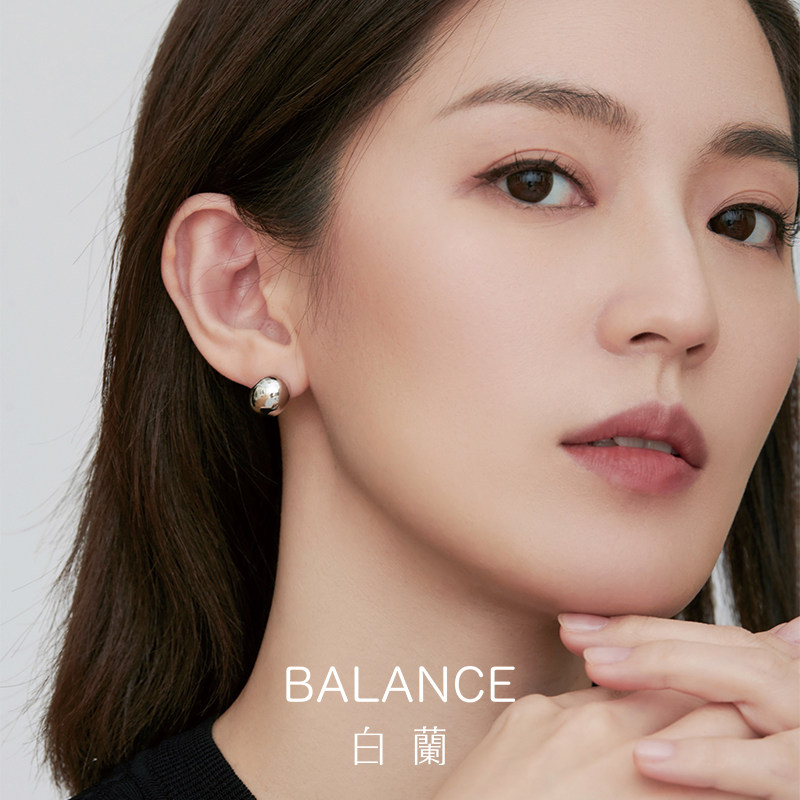 bn白兰小银豆纯银耳环女夏新款耳钉 bn耳钉