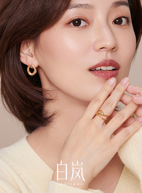 开口戒指女925银BN/白岚原创