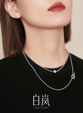 白岚纯银项链女轻奢小众锁骨链