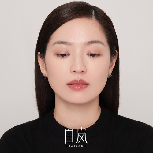 白岚黑贝耳钉女2023年新款耳饰925银母贝小众设计感耳环ED3823 - 图1