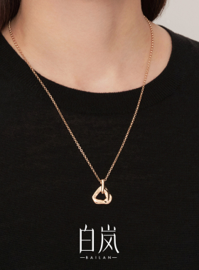白岚三角扣项链女925银轻奢小众