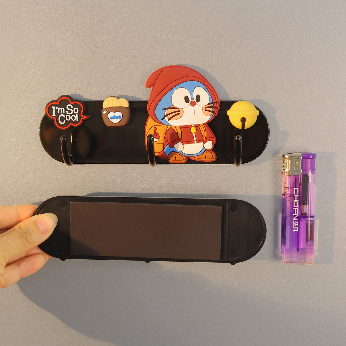 可爱卡通三连磁吸挂钩强力无痕吸铁石入户门后置物架侧边冰箱贴,淘宝优惠券,粉丝福利购,淘宝优惠卷