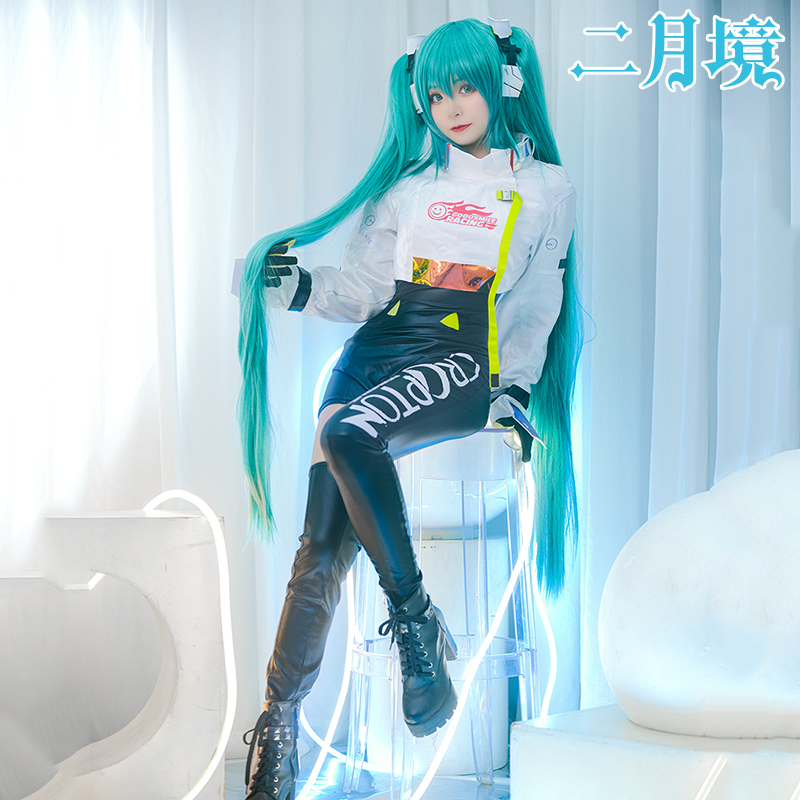 二月境 初音cos服赛车初音2022未来 御宅套装cosplay游戏动漫服 - 图1