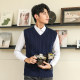 Velvet thickened vest sweater men's new winter warm vest knitted waistcoat sleeveless top inner wear