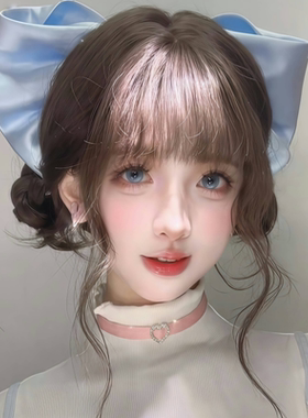 蓝色缎面蝴蝶结飘带发夹女后脑勺盘发发卡头饰高级感大号发饰头饰