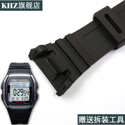 树脂表带男女适用于卡西欧3239W-96H 1A 2A 9A橡胶运动防水手表带 - 图2