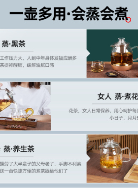 电磁炉玻璃保温一体煮茶器上水壶