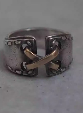 戒指新品纯银百搭复古情侣款波浪