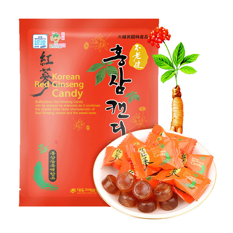不老健高丽参红参滋补零食润喉糖 ginssen海外高丽参及其制品