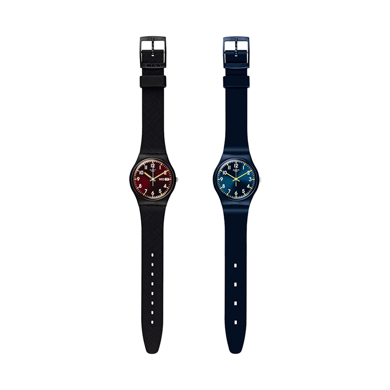 swatch瑞士男士女士绅士蓝情侣指针 Swatch斯沃琪瑞士腕表