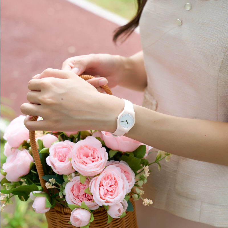 Swatch斯沃琪瑞士手表粉色初高中女学生小表盘石英手表圣诞礼物 - 图0