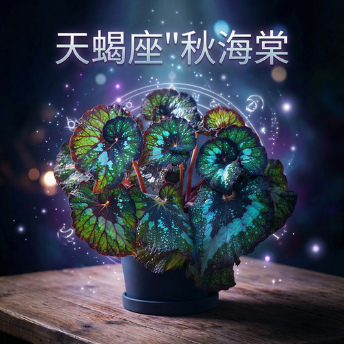 秋海棠盆栽ins风网红款室内绿植天蝎座荧光秋海棠开花耐阴好养活 - 图1