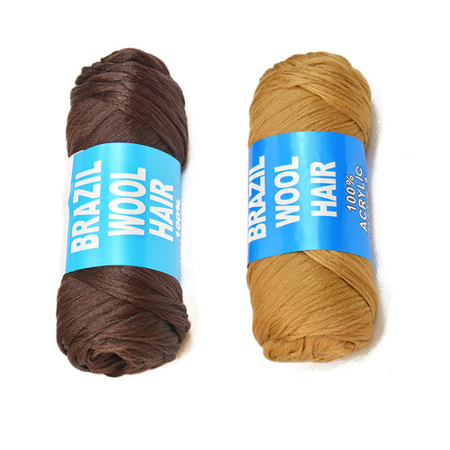 Brazil wool hair brazilian yarn 黑人假发线脏辫大辫子超轻发丝 - 图2